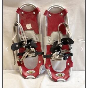 Atlas Snow Shoes 18 x 8‎ inches Youth Small Big Kid Red Grey Excellent Pre Owned